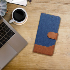 Samsung Galaxy A52s 5G Portefeuilles JEANS Élégant  Bleu