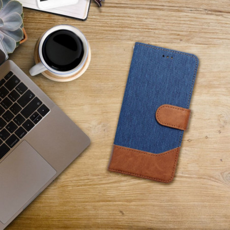 Samsung Galaxy A52s 5G Portefeuilles JEANS Élégant  Bleu