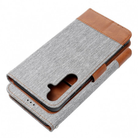 Samsung Galaxy A52s 5G Portefeuilles JEANS Élégant  Gris