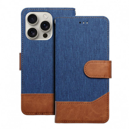 Apple iPhone 16 Pro Portefeuilles JEANS Élégant  Bleu