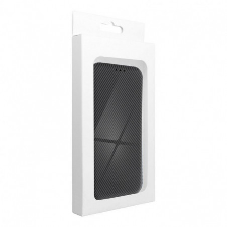 Apple iPhone 16 Pro Portefeuilles FOLIO Side Magnet Élégant, Modèle de carbone  Gris
