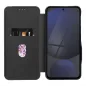 Samsung Galaxy A35 Portefeuilles FOLIO Side Magnet Élégant, Modèle de carbone  Noir