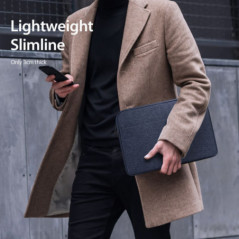 Dux Ducis Housse LBDB pour ordinateur portable 15,4 pouces, pochette horizontale bleu marine