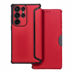 Samsung Galaxy S23 Ultra 5G Portefeuilles Razor Book Fibre de carbone, Modèle de carbone