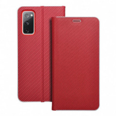Samsung Galaxy S20 FE Portefeuilles LUNA Book Carbon Fibre de carbone, Élégant  Rouge