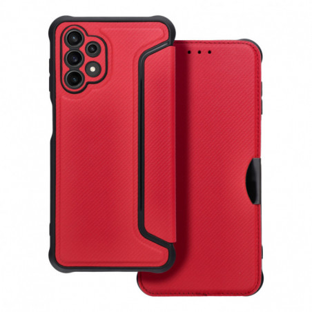 Samsung Galaxy A13 LTE Portefeuilles Razor Book Fibre de carbone, Modèle de carbone