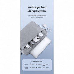 Dux Ducis Sac à main horizontal LBTC pour ordinateur portable 13-13.9 pouces, gris clair