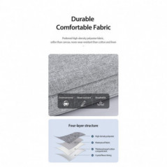 Dux Ducis Sac à main horizontal LBTC pour ordinateur portable 13-13.9 pouces, gris clair