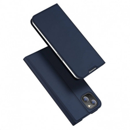 Apple iPhone 14 Plus Coque Dux Ducis Leather Bleu