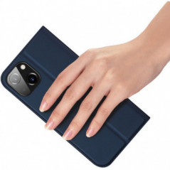 Apple iPhone 15 Plus Coque Dux Ducis Leather Bleu