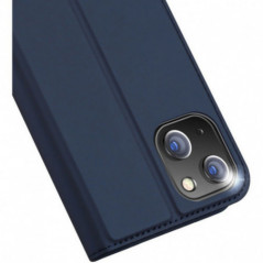 Apple iPhone 15 Plus Coque Dux Ducis Leather Bleu