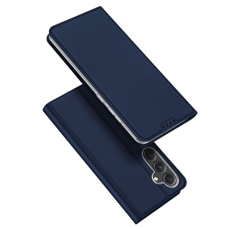 Samsung Galaxy S23 FE Coque Dux Ducis Leather Bleu