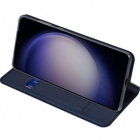 Samsung Galaxy S24 PLUS Coque Dux Ducis Leather Bleu