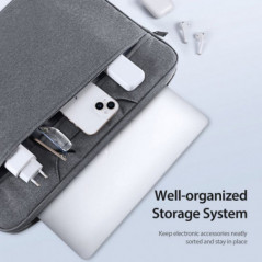 Dux Ducis Sac à main horizontal LBTC pour ordinateur portable 15.5-16 pouces, gris foncé