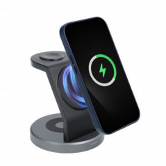 Samsung Galaxy S25 Coque Leather Mag Cover Élégant  MagSAFE  Bleu indigo