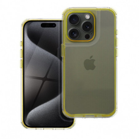 Apple iPhone 16e Coque Matrix Clear Jaune
