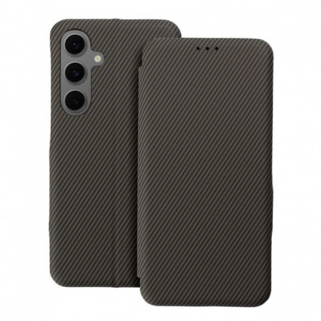 Motorola Moto G35 Portefeuilles FOLIO Side Magnet Élégant, Modèle de carbone Brun