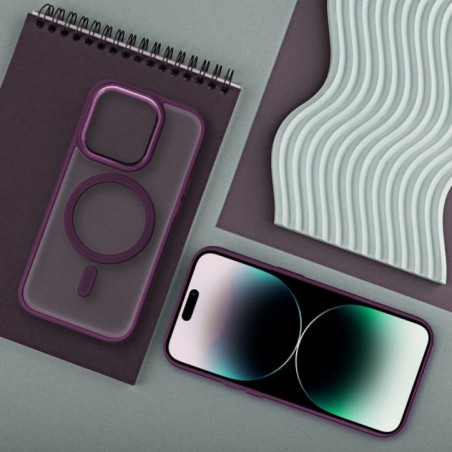 Samsung Galaxy S25 Ultra Coque Matte Mag Cove MagSAFE  Rouge prune