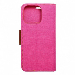 Apple iPhone 16 Pro Portefeuilles Canvas Book Rose