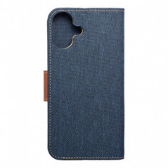 Apple iPhone 16 Plus Portefeuilles Canvas Book Bleu marine
