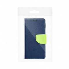 Motorola Moto G35 Étui portefeuille Fancy Book Marine / Citron vert