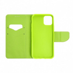 Motorola Moto G35 Étui portefeuille Fancy Book Marine / Citron vert