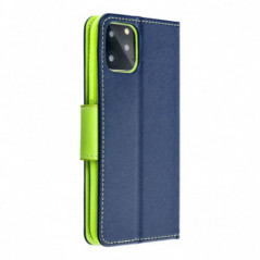 Motorola Moto G35 Étui portefeuille Fancy Book Marine / Citron vert