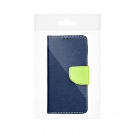Motorola Moto G75 Étui portefeuille Fancy Book Marine / Citron vert