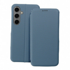 Motorola Moto G55 Portefeuilles FOLIO Side Magnet Élégant, Modèle de carbone  Bleu