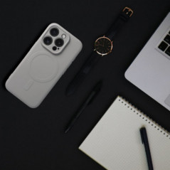 Apple iPhone 17 Pro Coque Silicone Mag Cover MagSAFE  Titane