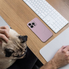 Apple iPhone 17 Coque Silicone Mag Cover MagSAFE  Rose