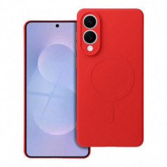 Samsung Galaxy S25 Edge Coque Silicone Mag Cover MagSAFE  Rouge