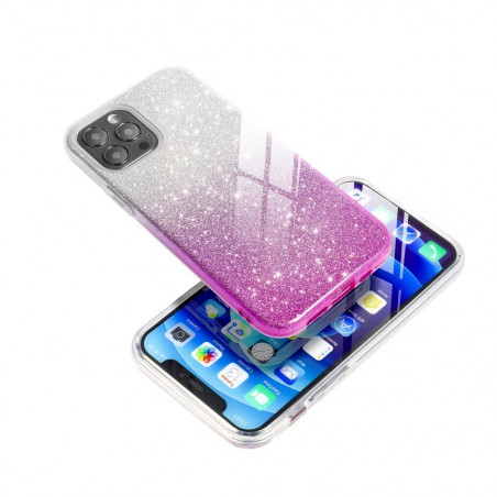 Samsung Galaxy A32 5G Coque Shining Transparent et rose