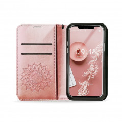 XIAOMI Redmi Note 10 Portefeuilles MEZZO Book Mandala  Or rose