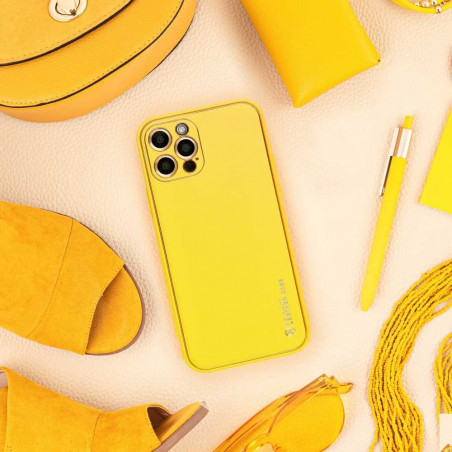 Samsung Galaxy A52 5G Coque Leather Jaune