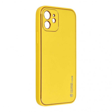 Apple iPhone 13 Coque Leather Jaune